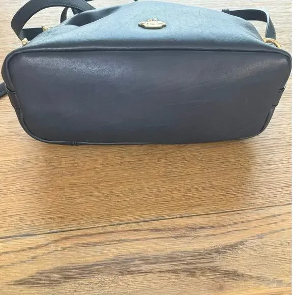 Brahmin Black Leather Crossbody with gold hardware and zipper closure - Picture 8 of 16